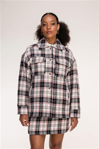 Ref. 2228 Camisa 3/4 over lã trabalhada