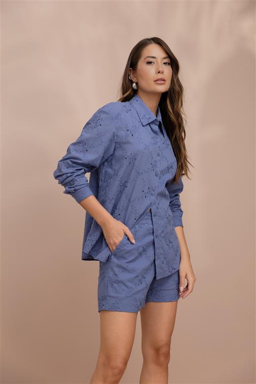 Camisa oversized Broderi