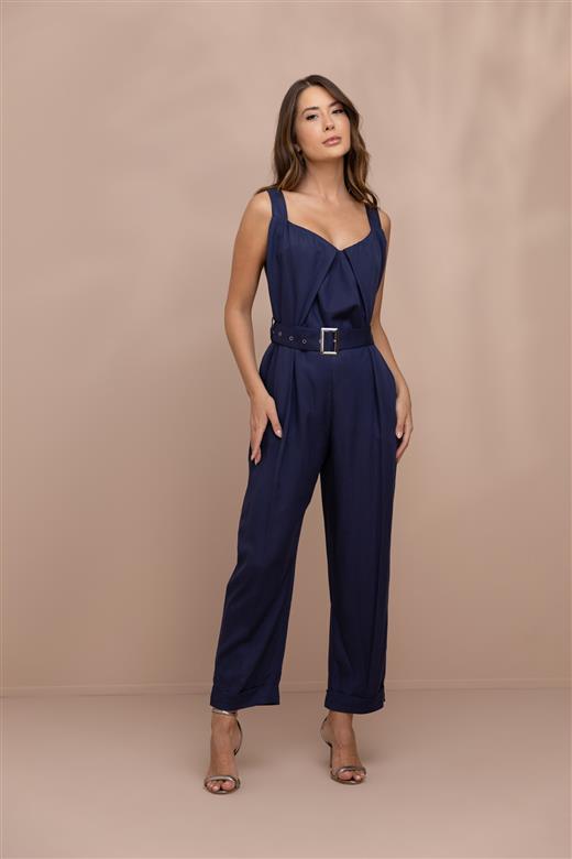 Macacão cinto alfaiataria Liocel