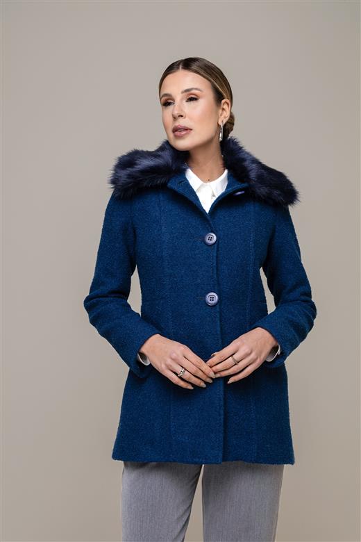 2217 CASACO 3/4 BOUCLÊ PELE