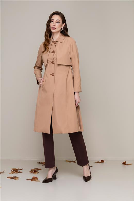 9502 TRENCH COAT LONGO PLISSADO STRUCTURE